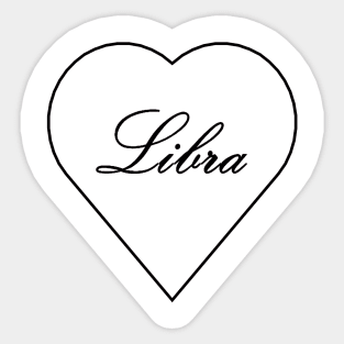 Libra Zodiac Heart Sticker